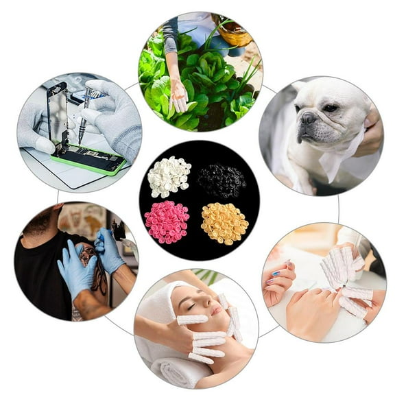 FurNest 100 Pcs Finger Cots, Silicone Finger Sleeves Cover Protection for Finger Tips, Disposable Latex Finger Protector Fingertips, Handmade Anti Static Thumb Cover, Finger Gloves Caps Finger