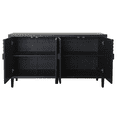 thumbnail image 6 of Tcbosik 4-Door Buffet Sideboard, Modern Storage Cabinet with Adjustable Shelves, Coffee Bar Cabinet, Cupboard for Kitchen, Dining Room, Living Room, Black, 6 of 8