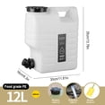 thumbnail image 2 of 3.2 Gallon Water Containers with Spigot, BPA Free Water Jug, Water Tank, Multifunction Water Storage Containers for Camping Outdoor Hiking,Emergency Stroage, 2 of 11