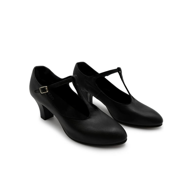 Capezio Footlight T-Strap Dance Tap Character Shoe with Non