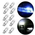 thumbnail image 4 of 10 Piezas Brillo T10 COB LED Bombilla de lámpara Interior de Coche de Repuesto 12V LED Bombilla de lámpara de Cúpula Luz Indicadora Luces - Iluminación azul fría shamjiam luces del coche interior, 4 of 8