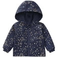 thumbnail image 3 of Curuila Kids Infant Girls Coat With Zipper Long Sleeve Graphic Print Hooded Jacket For Girls Lightweight Fashionable Outerwear Size 4-5 Years, 3 of 8