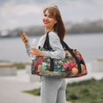thumbnail image 6 of Honeii Butterflies In Blooming Garden Print Gym Bag,Carry on Weekender Overnight Bag, Travel Duffel Bags, Personal Item Travel Bag,Tote Bag,Workout Dance Bag, 6 of 7