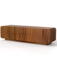thumbnail image 6 of HIUU 58 inch Walnut Entertainment Center,Low Height TV Stand With Modern Unique Spiral Wave Design,Media Console Table With 2 Storage Cabinet And 2 Drawers,Modern TV Table For Living Room, Bedroom, 6 of 7