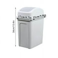 thumbnail image 3 of 2-4 Gallon Large Can,16 Quart Swing Top Kitchen Garbage Can for Kitchen Home, Fall Waste Bin with Swing Lid, Green + White 2-Pack, 3 of 7