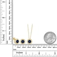 thumbnail image 2 of Gem Stone King 18K Yellow Gold Plated Silver Blue Sapphire Pendant Earrings Set for Women (3.30 Cttw, Gemstone September Birthstone, Round 6MM, With 18 inch Chain), 2 of 3