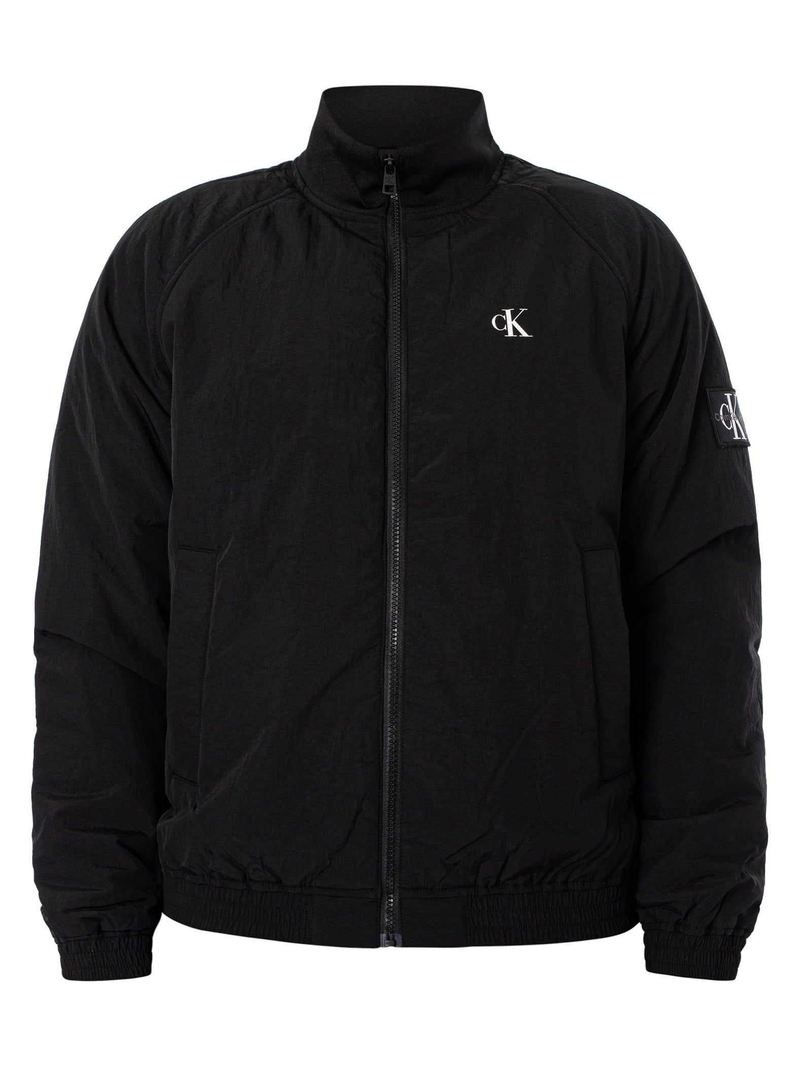 Black Klein Jeans Harrington Jacket, Calvin Padded