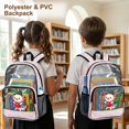 thumbnail image 3 of Xoenoiee Axolotl Music Note Print Kids Clear Backpack for Girls See Through Preschool Kindergarten Elementary School Backpack Transparent Bookbag Schoolbag Daypack with Adjustable Padded Straps, 3 of 7