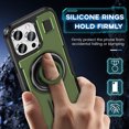 thumbnail image 4 of Dteck Case for iPhone 12 Pro Max,Shockproof Silicone Case Hybrid PC Ring Holder 360°Rotatable Kickstand Back Cover for iPhone 12 Pro Max,Green, 4 of 8