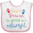 thumbnail image 3 of Inktastic Millwright Future Boys or Girls Baby Bib, 3 of 4