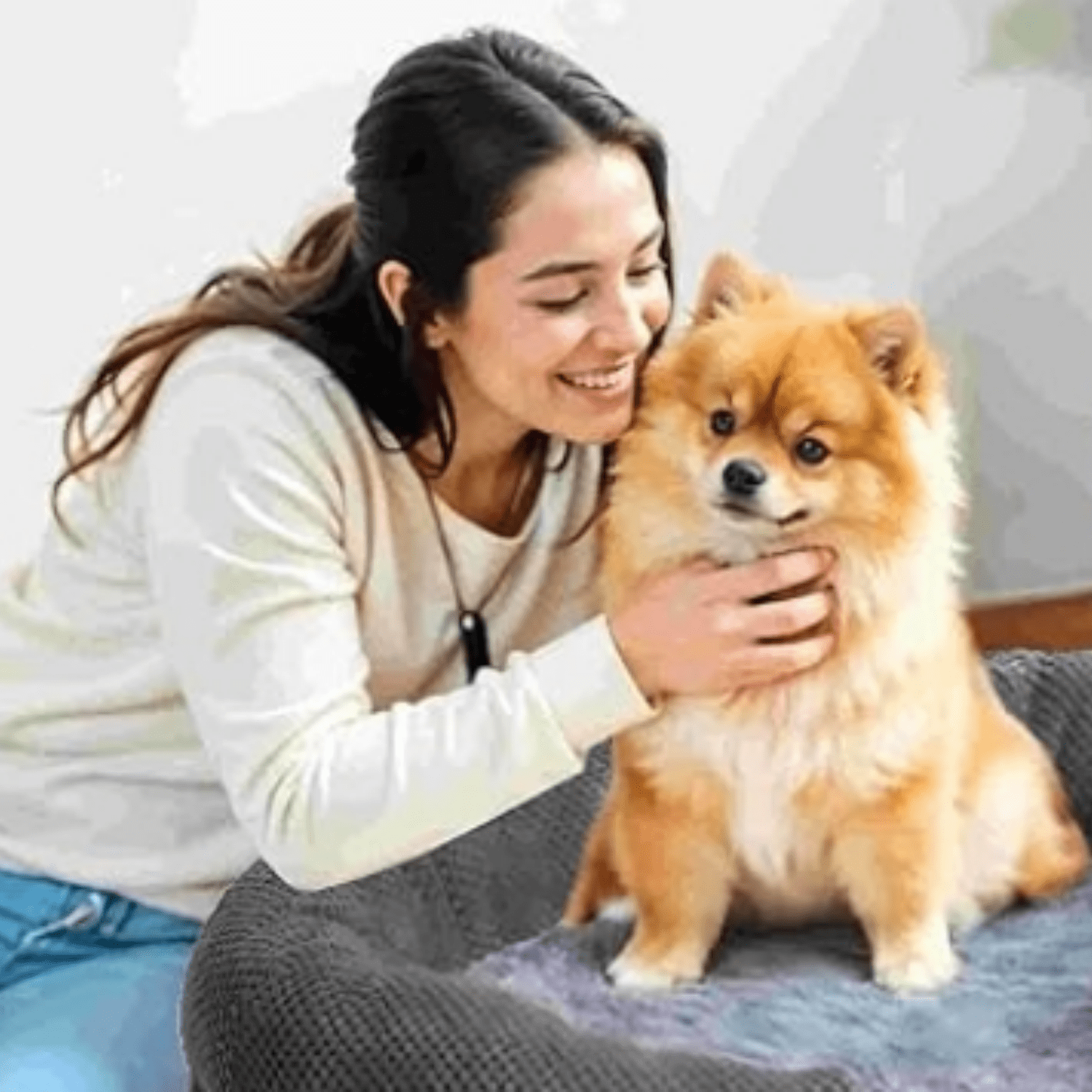 Orthopedic Dog Bed for Medium Dogs, Oval Dog Couch Bed with Sides Soft Calming Sleeping Puppy Bed Durable Pet Cuddler with Anti-Slip Bottom, M