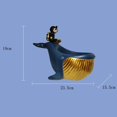 thumbnail image 4 of Bandeja de almacenamiento de cabecera de escultura de resina, caja de joyas de monedas de reloj de joyería, pieza central de decoración para hogar Whale_B Macarena bandeja de almacenamiento de llaves de escritorio, 4 of 4