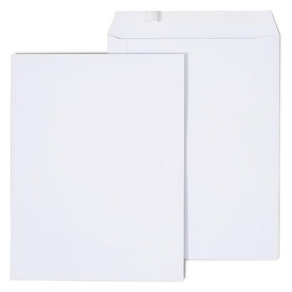 Catalog Mailing Envelopes, QuickStrip EasyClose Peel & Seal, 10 x 13 Inch, 100-Pack, White