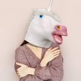 thumbnail image 3 of Máscara de cabeza de unicornio, máscara de caballo aterrador, máscara de látex para disfraces de fiesta o Halloween (blanca), 3 of 5