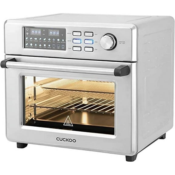CUCKOO Air Fryer Oven, 18 Menu Modes with 360 Convectional Cooking, Includes 8 Accessories (Silver)