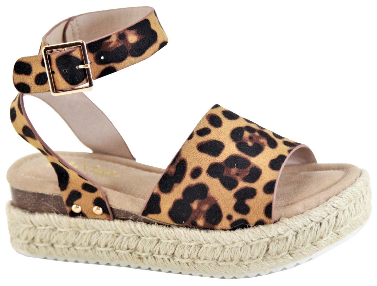 leopard print flatform sandals