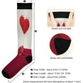 thumbnail image 3 of Coolnut 1 Pack Lovely Love Heart Compression Socks for Women Men, Knee High Stockings for Athletic Sports,Running,Travel, 3 of 7