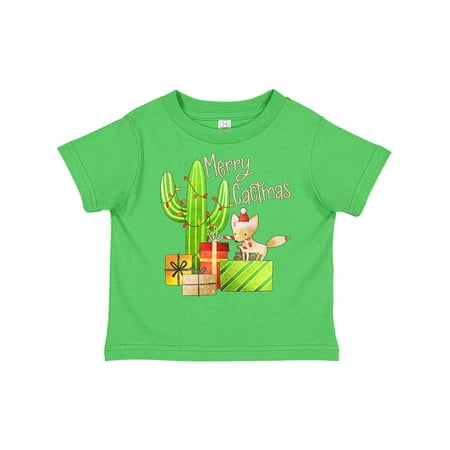 

Inktastic Merry Cactmas Cute Fox Cactus and Christmas Presents Gift Toddler Boy or Toddler Girl T-Shirt