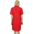 thumbnail image 1 of Bimba Chemise de Nuit pour Femme à Col Cranté Turquoise Robe de Nuit avec Poches-24, 1 of 6