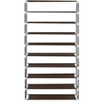 thumbnail image 4 of 9 Tier 9 Lattices Non Woven Fabric Shoe Rack,Free Standing Shoe Racks,Shoes Racks Organizer for Closet,Stackable Shoe Rack,with Side Pocket,for Doorway, Corridor, Balcony, Living Room (Grey), 4 of 7