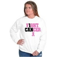 thumbnail image 3 of Breast Cancer I Can Fight Cancer Women Crewneck Sweatshirt Brisco Brands S, 3 of 6
