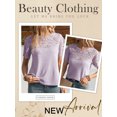 thumbnail image 5 of Nlife Women Lace Patchwork Short Sleeve Solid Color Casual Blouse Shirt, 5 of 7