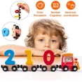 thumbnail image 5 of Compatible with Major Brands Train Set Tracks，11 PCS Wooden Train Set Magnetic Wooden Number Train Set Includes 1 Engine Car, Montessori Toys for 2,3,4 Years Old Toddlers Boys and Girls, 5 of 6