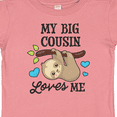 thumbnail image 4 of Inktastic My Big Cousin Loves Me with Sloth and Hearts Boys or Girls Baby T-Shirt, 4 of 5