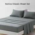 thumbnail image 4 of Sonive Bed Sheet Sets,Ultra Soft Breathable Luxury 4 Piece, (Grey, Queen), 4 of 9
