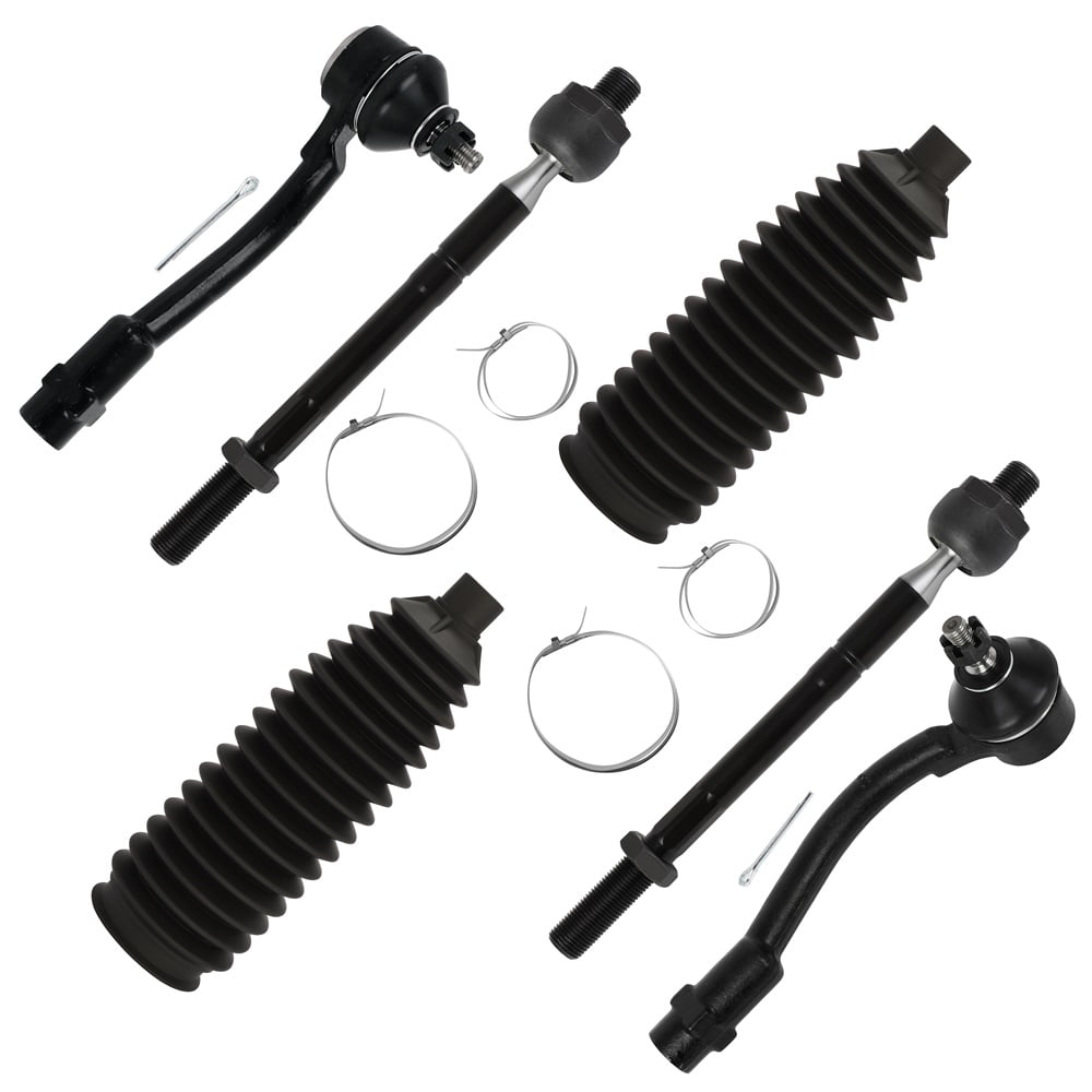 ECCPP 6pcs Inner Tie Rod End Outer Tie Rod End w/Boots fit for 2010-2013 For Kia Soul