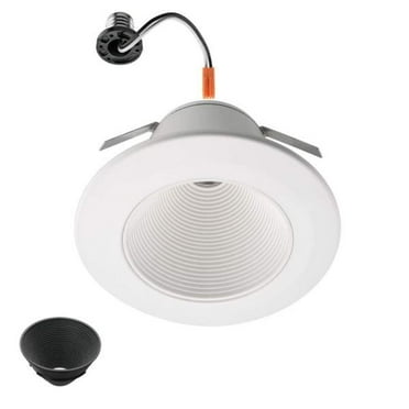 Commercial Electric Low Glare Deep Baffle Adjustable CCT Integrated LED Recessed
