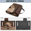 thumbnail image 5 of COEQINE Universal Golf Cart Seat Cover with Bag-Style Fold Design, Includes Carry Handle, Fits Most 2-Seaters, 51.2x30.3 Inch, Quilted Padding & 4 Front Pockets, Labrador Retriever Paw Brown, 5 of 8