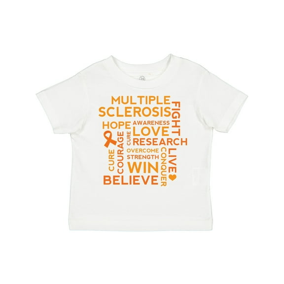 Inktastic Multiple Sclerosis Awareness Word Cloud Boys or Girls Toddler T-Shirt