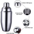 thumbnail image 3 of 750ml Bartender Cocktail Shaker Set With Accessories Professional Cocktail Shaker Set With Strainer For Mixing Margaritas, 3 of 5