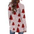 thumbnail image 5 of Women's Fashionable Loose-Fit Casual Cardigan with Christmas Print Mid-Length Coat for Holiday Outfits and Comfortable Wear,Red,M, 5 of 6