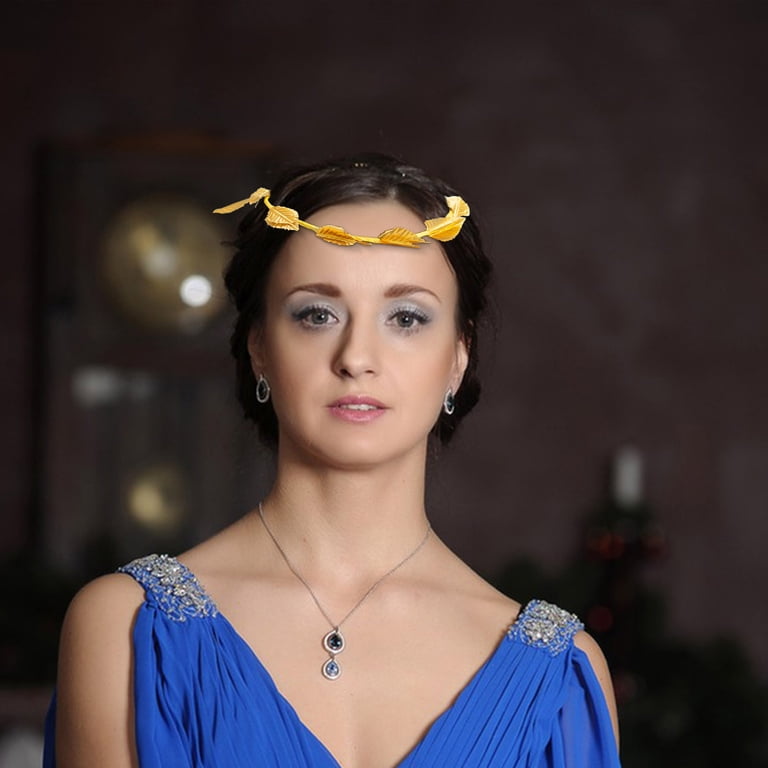 Greek Goddess Accessories Gold Leaf Halo Crown Star Headband Earrings Women Amazon.com : Catery Gold Leaf Crown Light up Headband Greek  main image 4