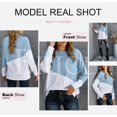 thumbnail image 3 of Sweat-shirt Décontracté à Col Rond à Manches Longues Imprimé à Rayures et Mollet, 3 of 6