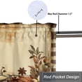 thumbnail image 5 of Western Texas Star Rod Pocket Thermal Insulated Curtain Valance Vintage Plaid Farmhouse Flowers Window Treatment Valance Curtains for Bathroom 54 by 18 in, 1 Panel, 5 of 6