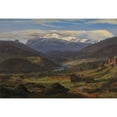 thumbnail image 2 of Johan Christian Dahl 14x11 Gold Ornate Wood Frame and Double Matted Museum Art Print Titled - From Hjelle in Valdres (1851), 2 of 4
