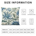 thumbnail image 6 of PIKWEEK Chinoiserie Pillow Cover Pack of 2 Boho Blue Yellow Floral Print Decorative Outdoor Throw Pillow Covers Flower Pillowcase Square Cushion Cover for Bedroom Sofa Couch Home Decor, 6 of 6