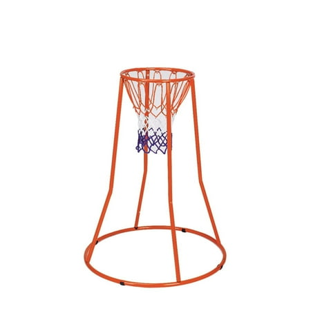 S&S Worldwide Mini Basketball Goal. 4 High Steel System with Official Sized 18 Diameter Goal with Red White & Blue Net. Great for Kids Seated Players and Scooter Basketball.