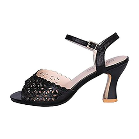 

Cathalem The New Summer Edition Show Thin Fish Mouth Waterproof High Fine With High Heels Sandals Black 40
