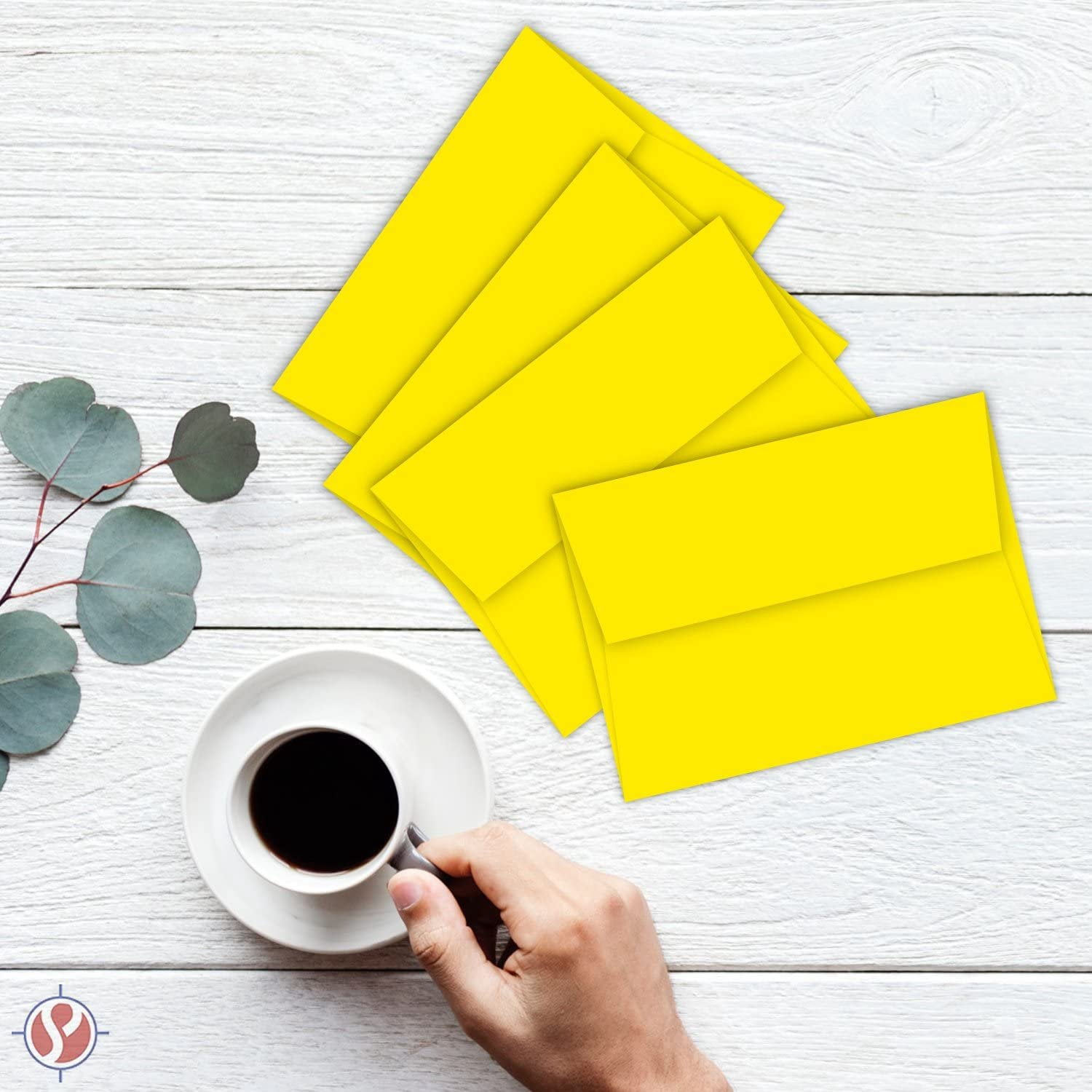 Bright Yellow A7 Bright Color Envelopes - 5 1/4 x 7 1/4 Inches - Perfect for 5x7 Photos, DIY Arts and Crafts Cards - for Professional and Homemade Projects - Pack of 50 Envelopes