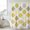 Yellow, variant on Yellow Orange Moroccan Shower Curtain, Waterproof Shower Curtains for Bathroom, Vintage Boho Geometric Pattern Gray Washable Fabric Bathtub Curtain Set Bath Decor with 12 Hooks 48"x72"