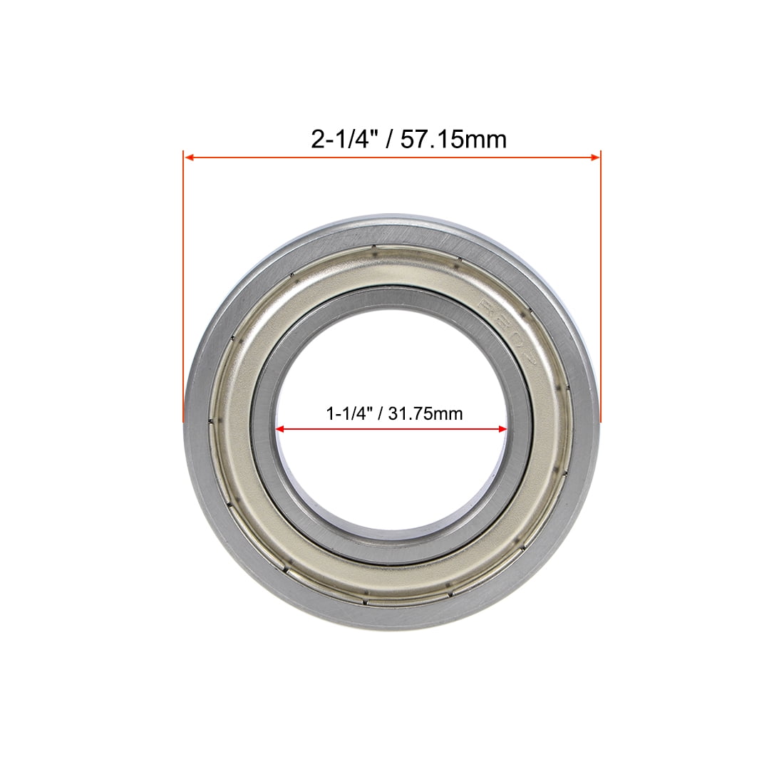 Unique Bargains R20ZZ Deep Groove Ball Bearing 1-1/4" x 2-1/4" x 1/2" Shielded