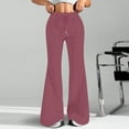 thumbnail image 2 of YDDIAN High Waisted Pants for Women Casual Wide Leg Oversized Flared Sweatpants Drawstring Summer Palazzo Pants with Pockets Hot Pink 3XL, 2 of 3