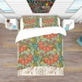thumbnail image 4 of DESIGN ART Designart 'Colorful Floral Pattern' Bohemian & Eclectic Bedding Set - Duvet Cover & Shams, 4 of 5