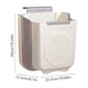 thumbnail image 3 of Bote de Basura Plegable de Pared, Cubo de Almacenamiento Plástico Colgante Telescópico para Cocina/Baño, Diseño Ahorrador de Espacio, Capacidad Ajustable, Blanco/Gris, 21x22x12cm, 3 of 6
