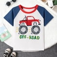 thumbnail image 2 of BOBOGOJP Toddler T-Shirts Boys Short Sleeve Tees Cotton Casual Graphic Crewneck Summer Top Blue for Size 7 Years, 2 of 7