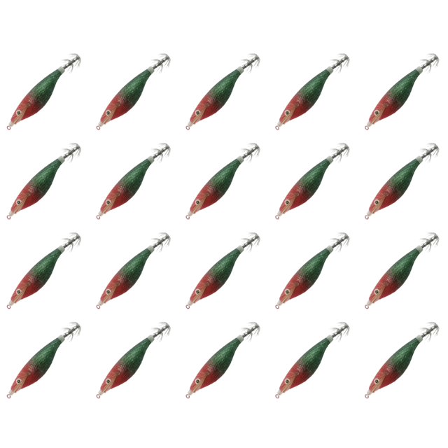 Señuelo Pesca Luminoso Anzuelos Calamar Anzuelo Artificial Cebos Jigging () Verde